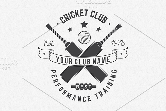 Cricket Club Collection in Logo Templates - product preview 6