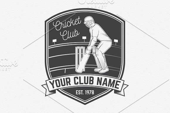 Cricket Club Collection in Logo Templates - product preview 8