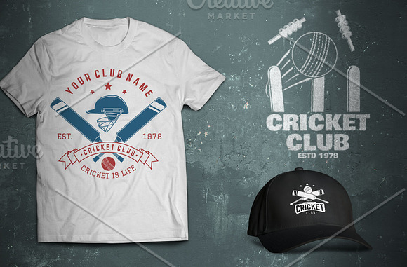Cricket Club Collection in Logo Templates - product preview 16