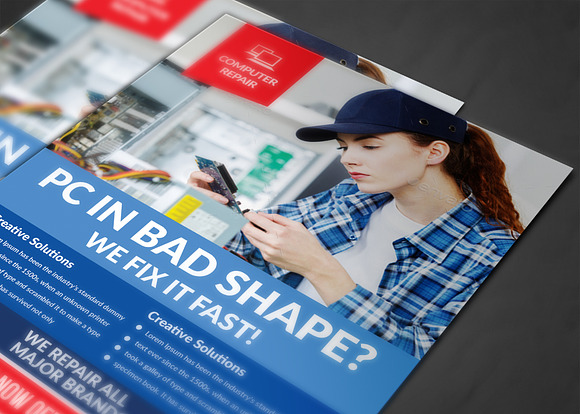 Computer & Mobile Repair Flyer in Flyer Templates - product preview 3