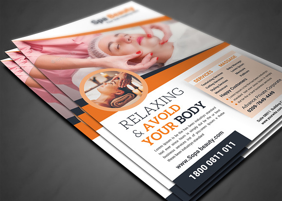 SPA Beauty Flyer Template in Flyer Templates - product preview 2