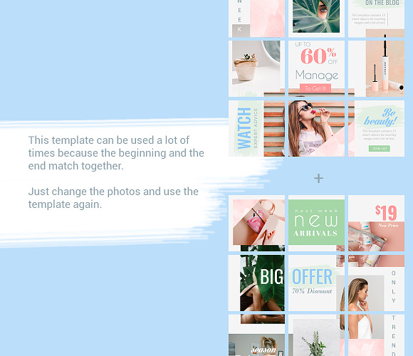 Instagram Puzzle - Beauty in Instagram Templates - product preview 3