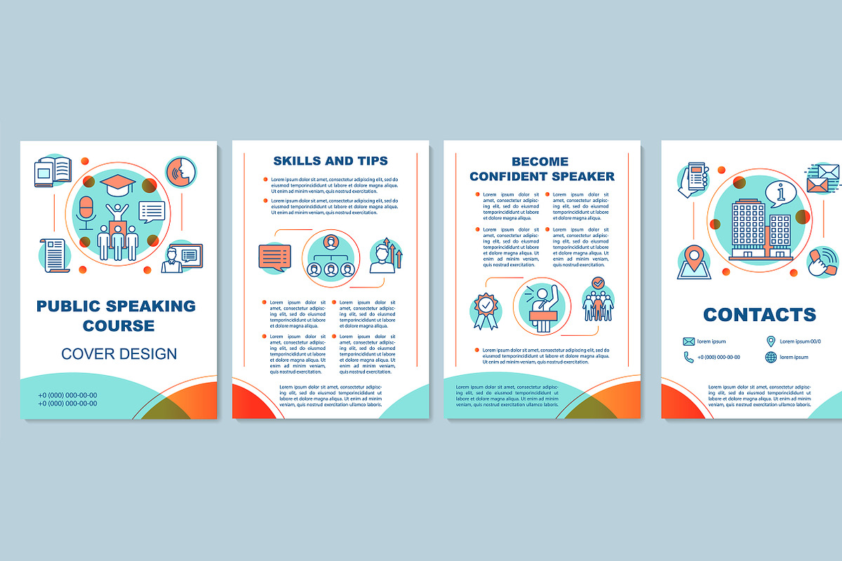 Public speaking course brochure in Brochure Templates - product preview 8