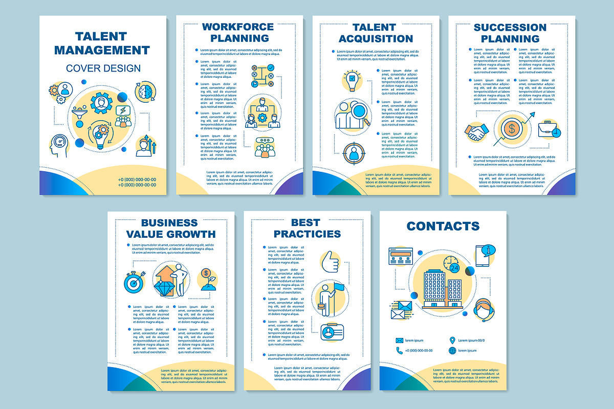 Talent management brochure template in Brochure Templates - product preview 8