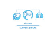 VR surgery concept icon