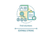 Find volunteers concept icon