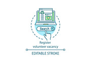 Register volunteer vacancy icon