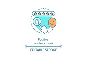 Positive reinforcement concept icon