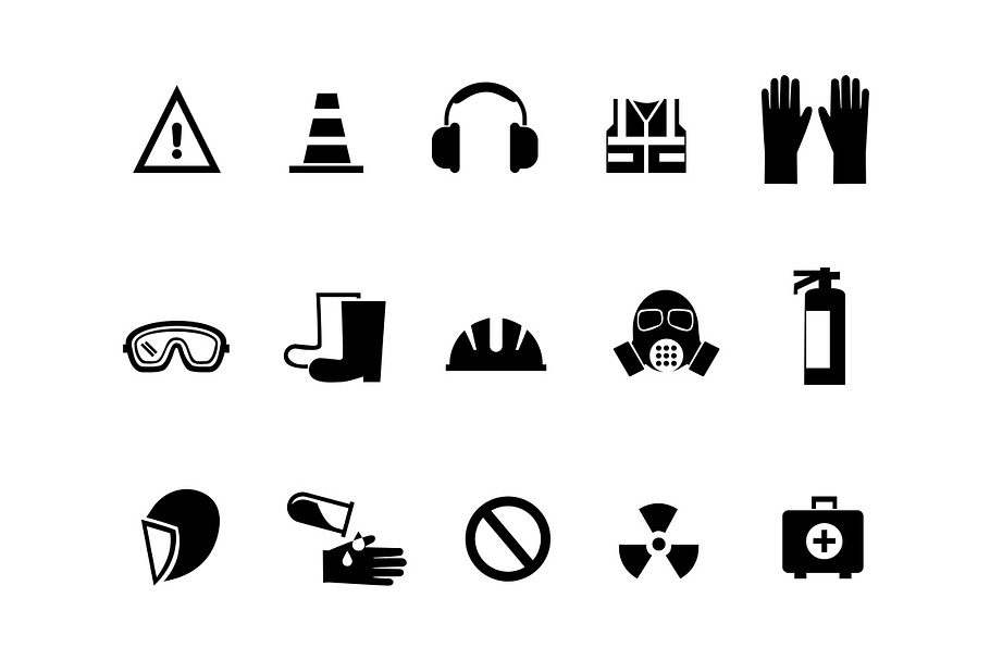 15 Health and Safety Icons in Safety Icons - product preview 8