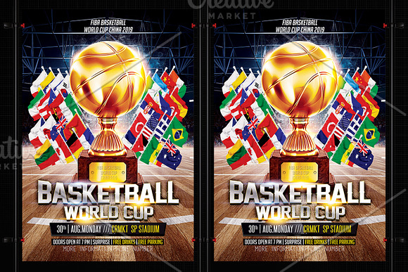 Basketball World Cup China 2019 in Flyer Templates - product preview 2