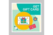 Get free gift card post mockup
