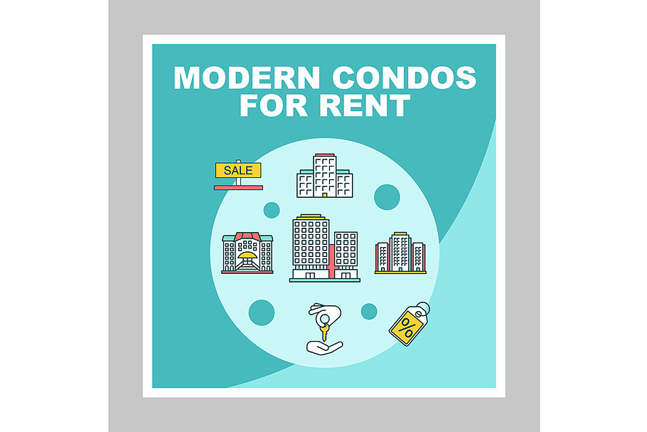 Modern condos for rent posts mockup in Social Media Templates - product preview 8