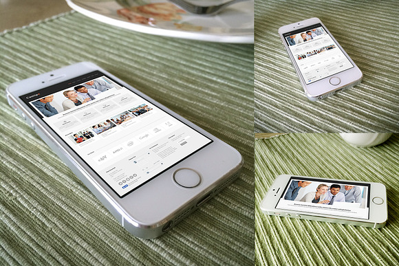 Phone on Table Mockup Templates in Mobile & Web Mockups - product preview 1