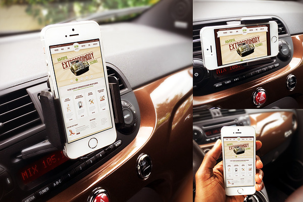 Smart Phone in Car Mockup Templates