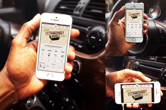 Smart Phone in Car Mockup Templates in Mobile & Web Mockups - product preview 1