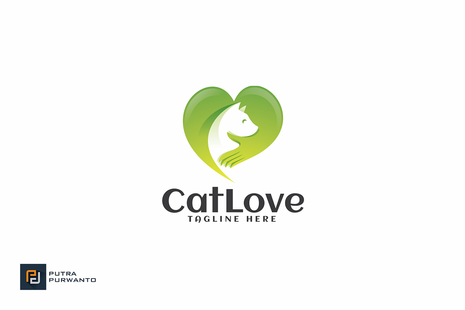 Cat Love - Logo Template in Logo Templates - product preview 8