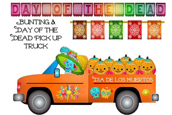 Day of the Dead Clip Art in Illustrations - product preview 1