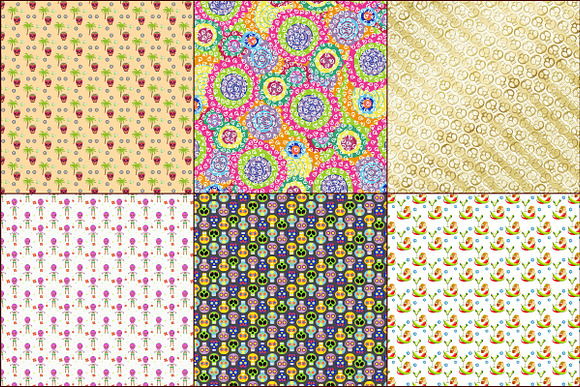 Day of the Dead Digital Papers in Patterns - product preview 2