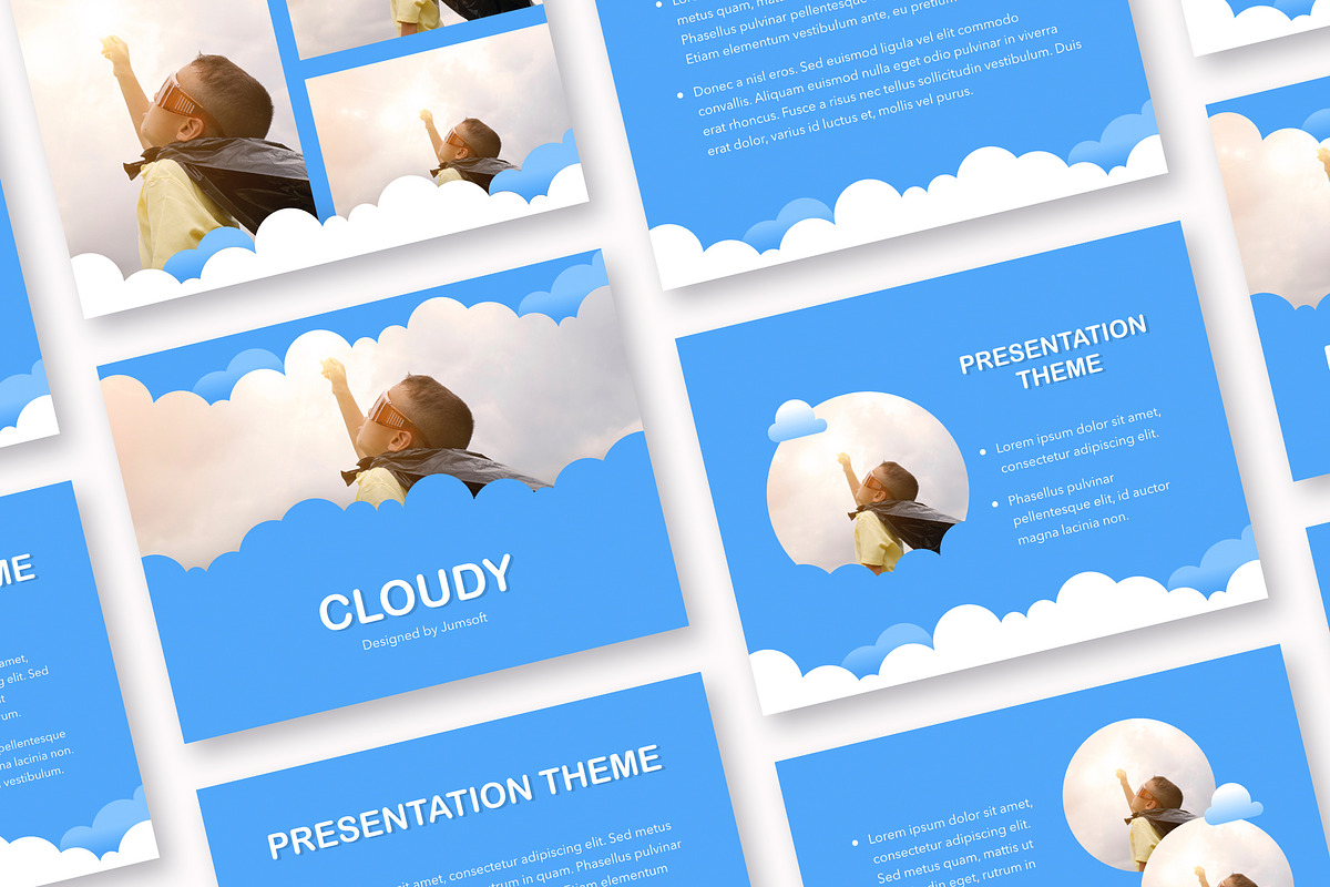 Cloudy PowerPoint Presentation Theme in PowerPoint Templates - product preview 8