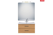 Domestic washbasin cabinet with