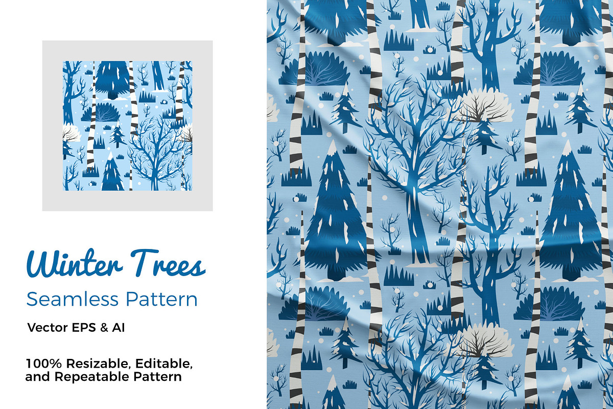 Winter Trees Pattern in Patterns - product preview 8