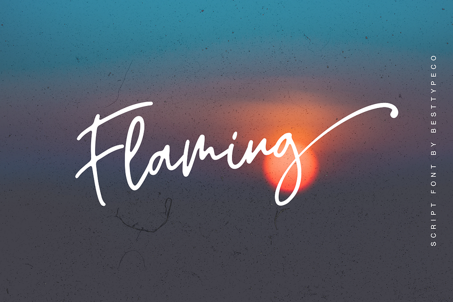Flaming in Script Fonts - product preview 8