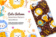 Cats Autumn Pattern