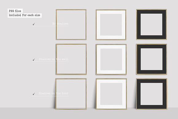 PNG gold isolated frames mockup in Print Mockups - product preview 5