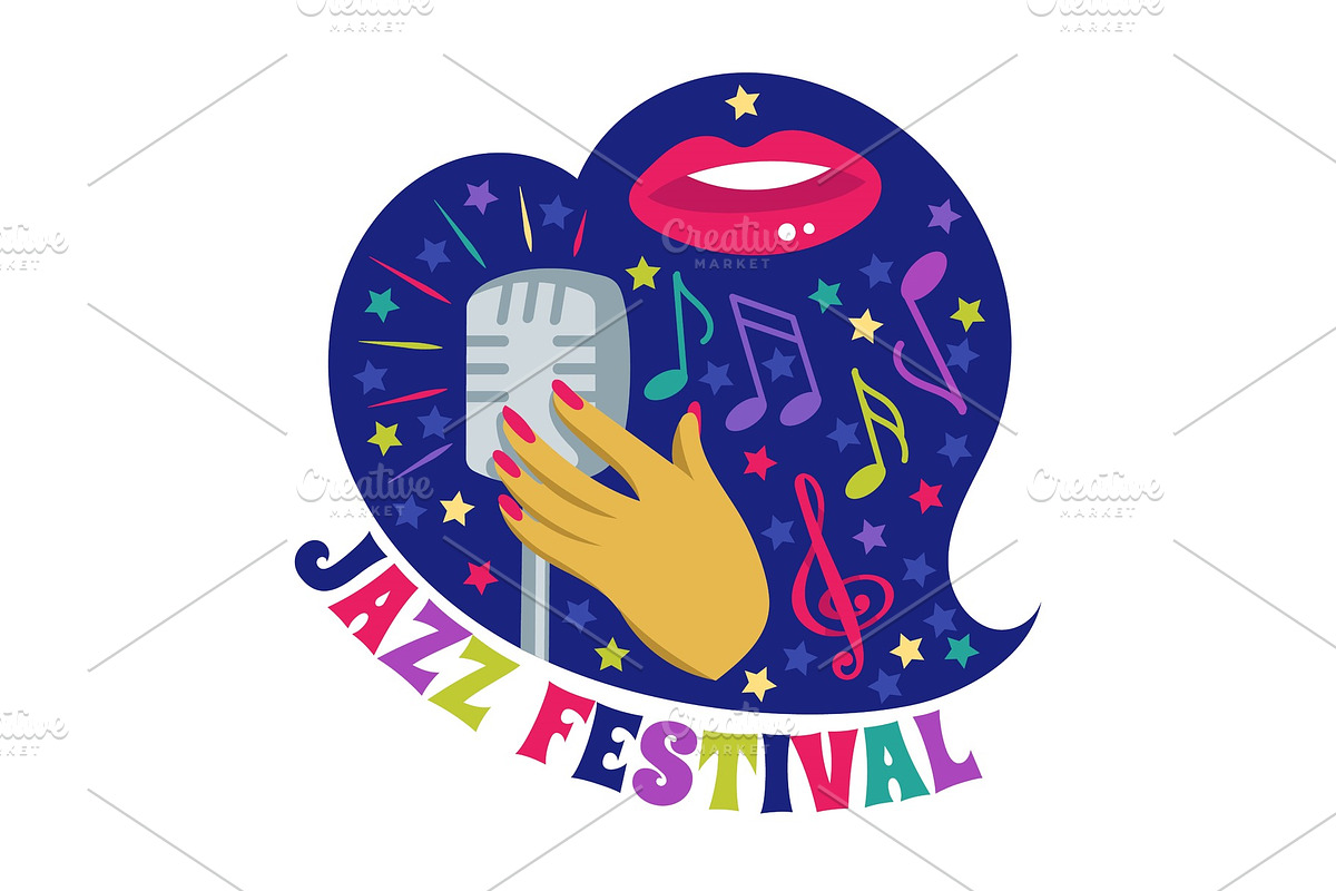 Jazz festival vector music concert in Objects - product preview 8