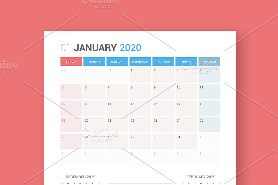 Calendar 2020 Planner Design in Stationery Templates - product preview 8