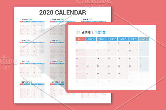 Calendar 2020 Planner Design in Stationery Templates - product preview 2