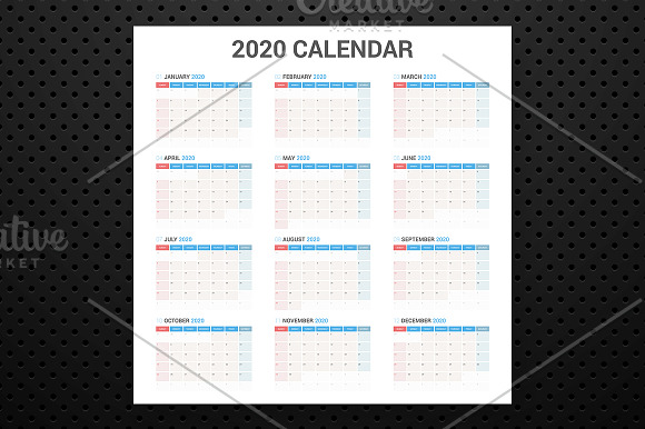 Calendar 2020 Planner Design in Stationery Templates - product preview 3