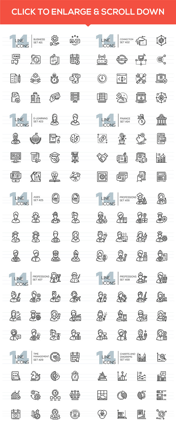 Line Design Icons Bundle in Graphics - product preview 8