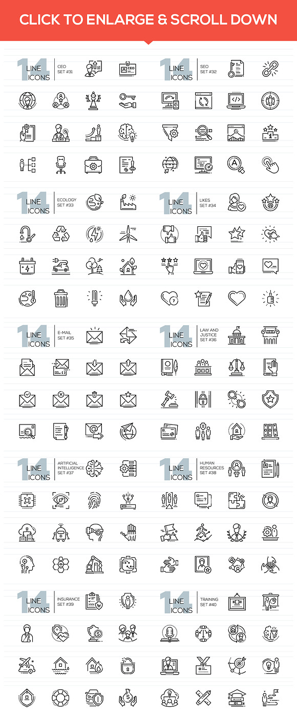 Line Design Icons Bundle in Graphics - product preview 9