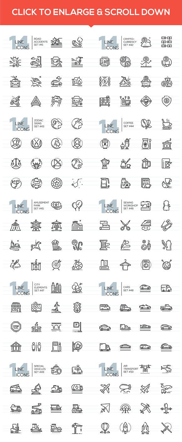Line Design Icons Bundle in Graphics - product preview 10