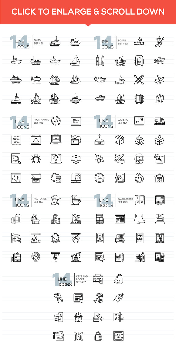Line Design Icons Bundle in Graphics - product preview 11