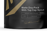 Matte Black Doy-Pack With Top Cap