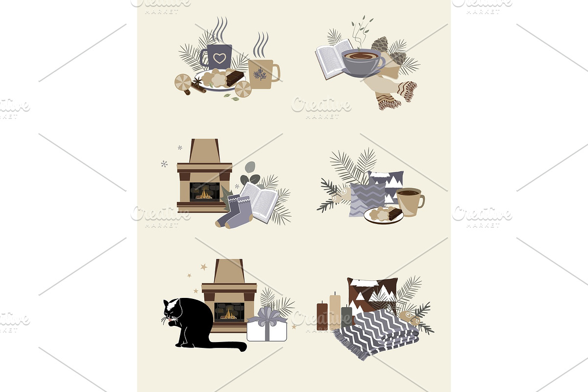 Cute vector illustration of autumn in Objects - product preview 8