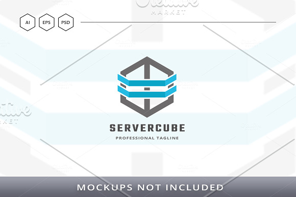 Server Cube Logo in Logo Templates - product preview 3