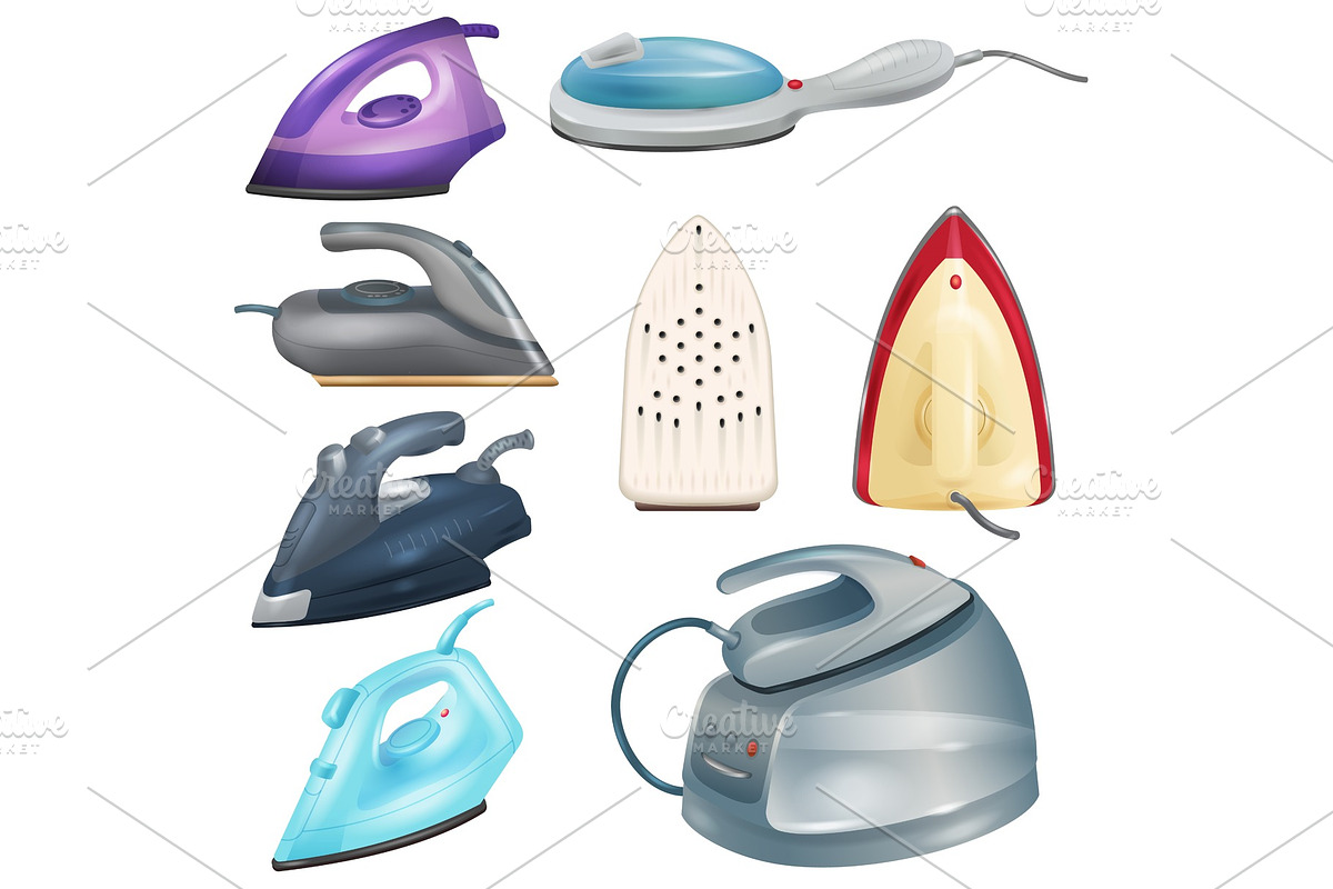 Iron vector ironing electric in Objects - product preview 8