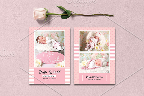 Birth Announcement Template-V15 in Brochure Templates - product preview 1