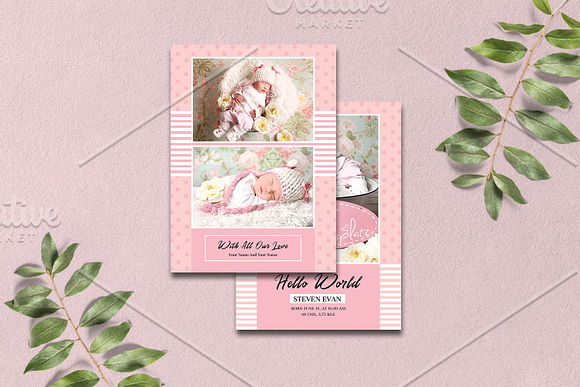 Birth Announcement Template-V15 in Brochure Templates - product preview 2