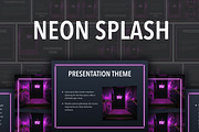 Neon Splash Keynote Theme