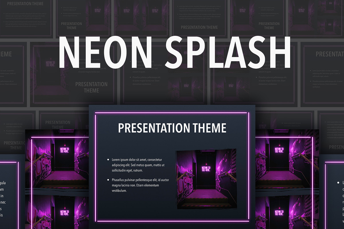 Neon Splash PowerPoint Theme in PowerPoint Templates - product preview 8