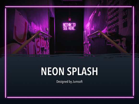 Neon Splash PowerPoint Theme in PowerPoint Templates - product preview 6