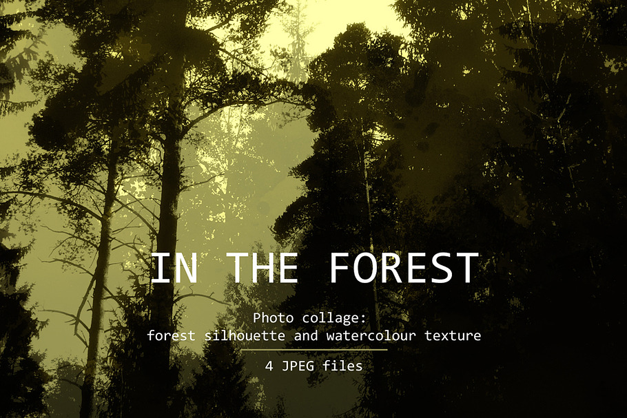 forest silhouette set | JPEG in Objects - product preview 8