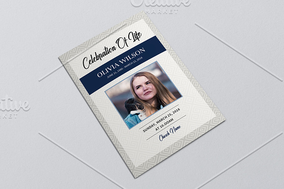 Funeral Program Template - V906 in Brochure Templates - product preview 3