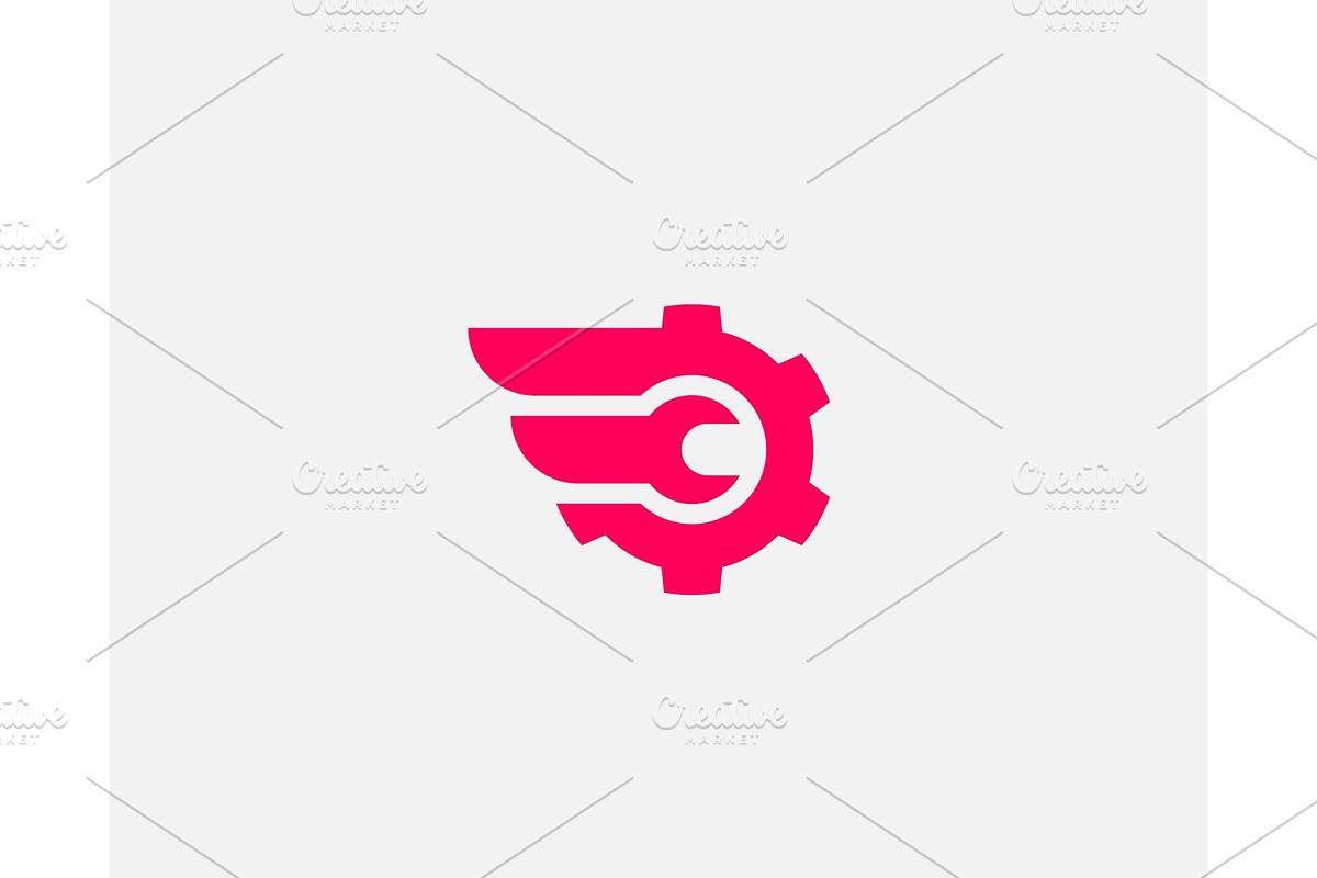 Wrench cogwhell logo design abstract in Logo Templates - product preview 8