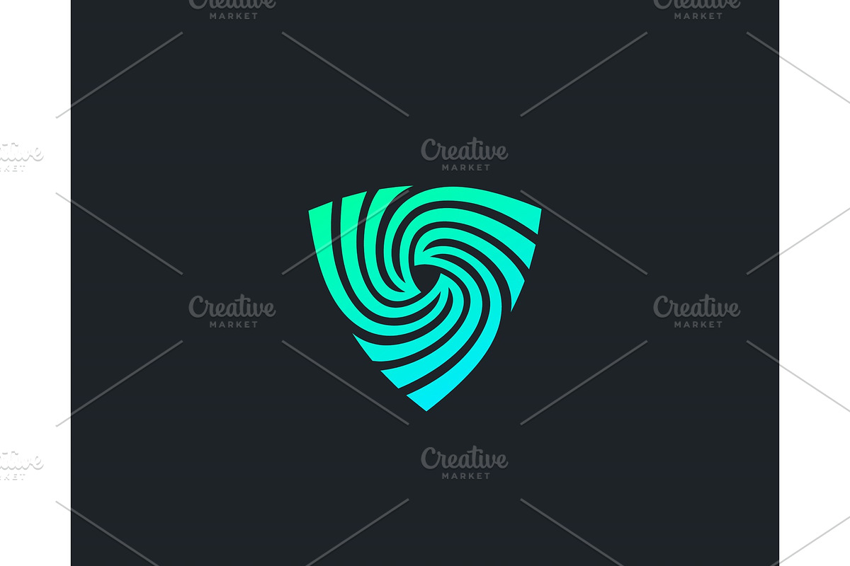 Shield spin logo design abstract in Logo Templates - product preview 8