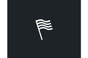 Flag stripes logo design abstract